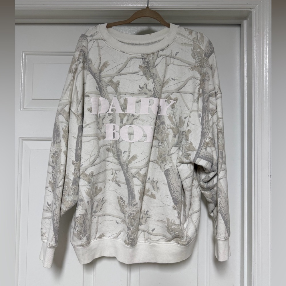 DAIRY BOY woodland camo sweatshirt